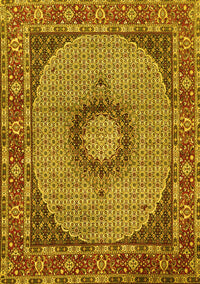 Medallion Yellow Traditional Rug, tr956yw