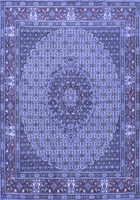 Medallion Blue Traditional Rug, tr957blu