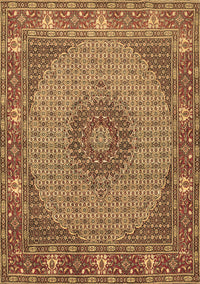 Medallion Brown Traditional Rug, tr957brn