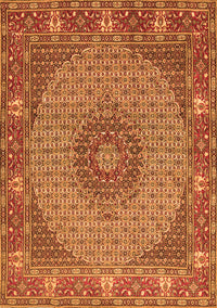 Medallion Orange Traditional Rug, tr957org