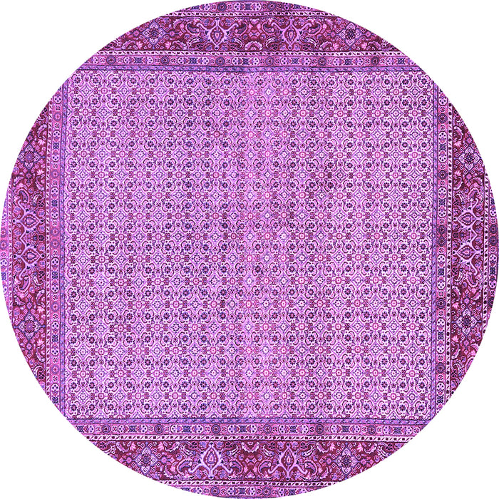 Round Persian Purple Traditional Rug, tr958pur