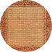 Square Persian Orange Traditional Rug, tr958org