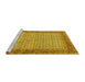 Sideview of Machine Washable Persian Yellow Traditional Rug, wshtr958yw