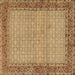 Square Persian Brown Traditional Rug, tr958brn