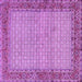 Square Machine Washable Persian Purple Traditional Area Rugs, wshtr958pur