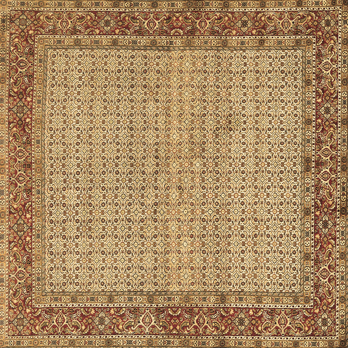 Square Machine Washable Persian Brown Traditional Rug, wshtr958brn