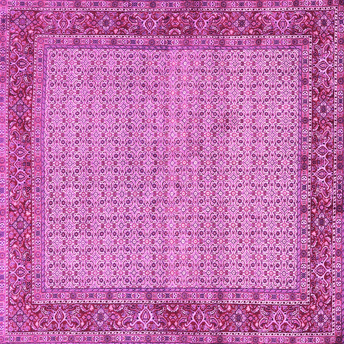 Square Machine Washable Persian Pink Traditional Rug, wshtr958pnk