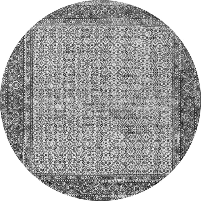 Machine Washable Persian Gray Traditional Rug, wshtr958gry