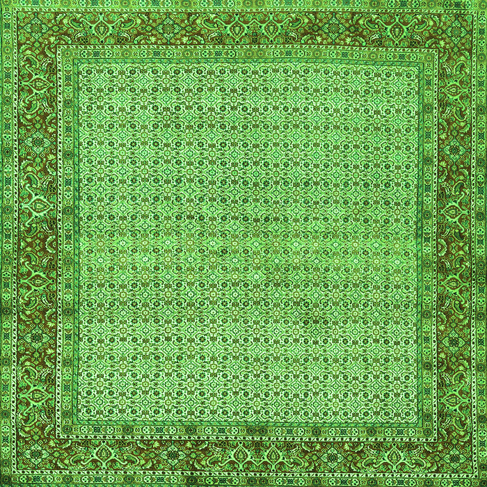 Serging Thickness of Persian Green Traditional Rug, tr958grn