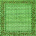 Serging Thickness of Persian Green Traditional Rug, tr958grn