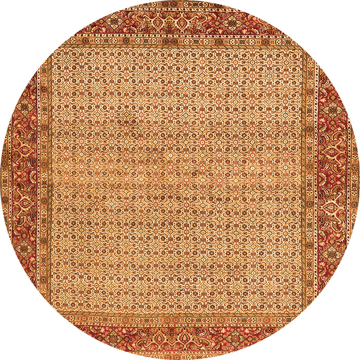 Machine Washable Persian Orange Traditional Area Rugs, wshtr958org