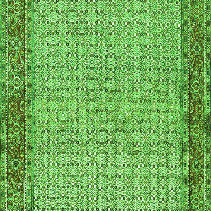 Serging Thickness of Machine Washable Persian Green Traditional Area Rugs, wshtr958grn