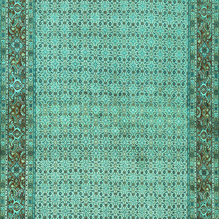 Machine Washable Persian Turquoise Traditional Area Rugs, wshtr958turq