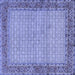 Square Persian Blue Traditional Rug, tr958blu