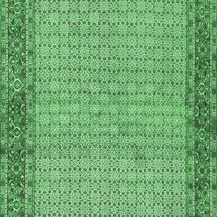 Machine Washable Persian Emerald Green Traditional Area Rugs, wshtr958emgrn