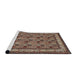 Sideview of Machine Washable Traditional Camel Brown Rug, wshtr959