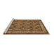 Sideview of Machine Washable Persian Brown Traditional Rug, wshtr959brn