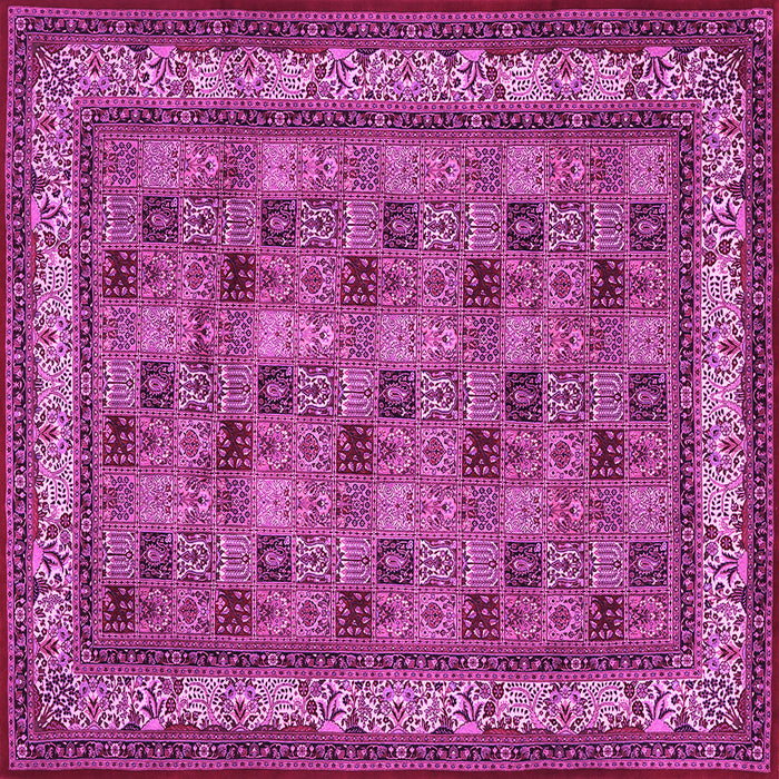 Square Persian Pink Traditional Rug, tr959pnk