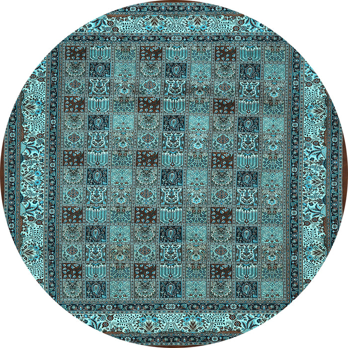 Round Persian Light Blue Traditional Rug, tr959lblu