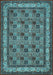 Machine Washable Persian Light Blue Traditional Rug, wshtr959lblu