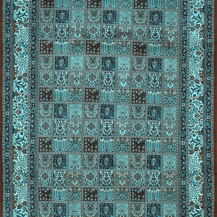 Machine Washable Persian Light Blue Traditional Rug, wshtr959lblu