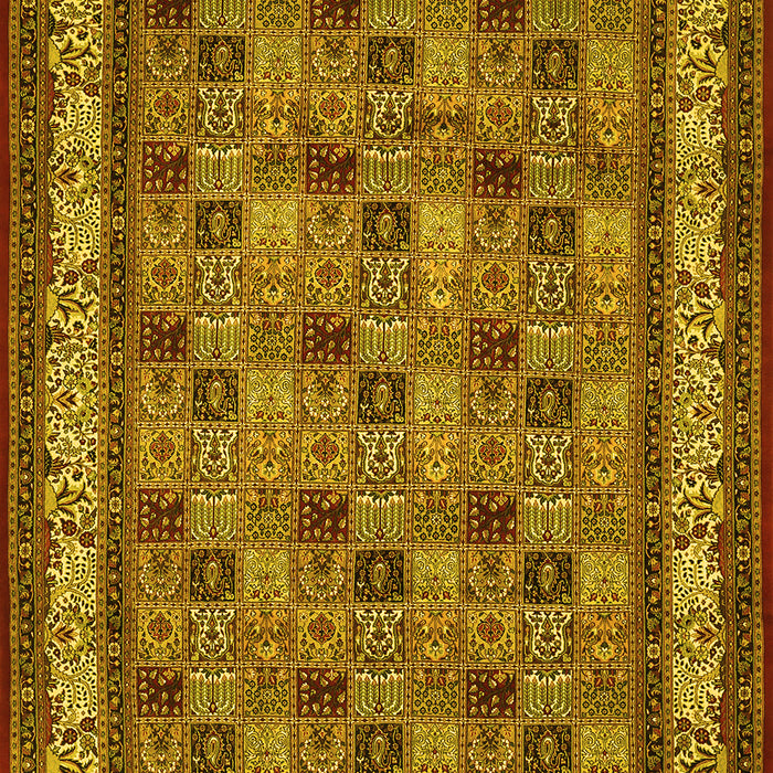 Machine Washable Persian Yellow Traditional Rug, wshtr959yw