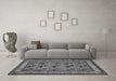 Machine Washable Persian Gray Traditional Rug in a Living Room,, wshtr959gry