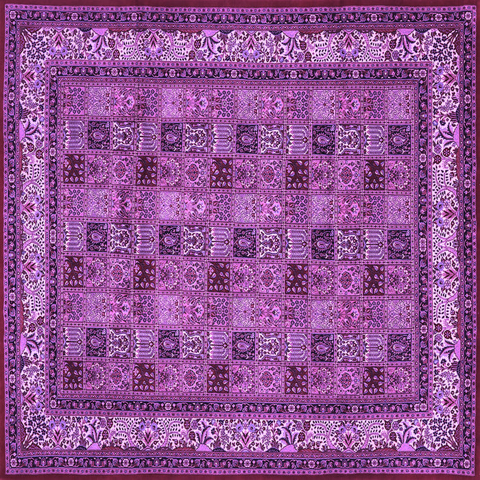 Square Persian Purple Traditional Rug, tr959pur