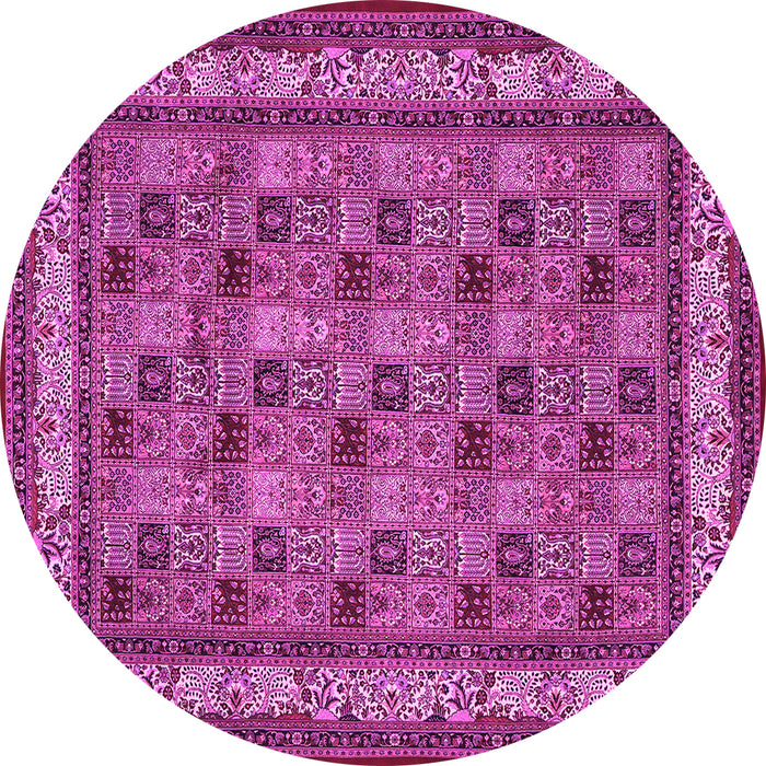 Round Persian Pink Traditional Rug, tr959pnk