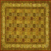 Square Persian Yellow Traditional Rug, tr959yw