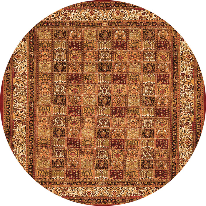 Square Persian Orange Traditional Rug, tr959org