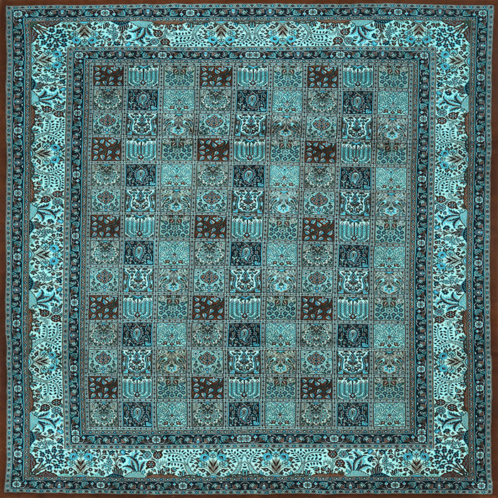 Square Persian Light Blue Traditional Rug, tr959lblu