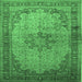Square Persian Emerald Green Traditional Rug, tr95emgrn
