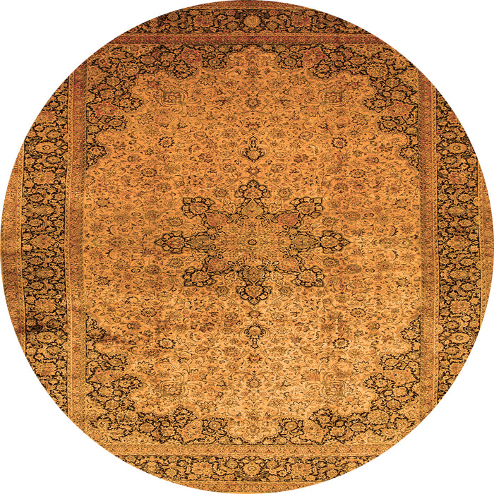Machine Washable Persian Orange Traditional Area Rugs, wshtr95org