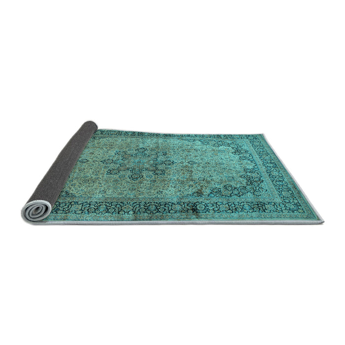 Sideview of Persian Light Blue Traditional Rug, tr95lblu