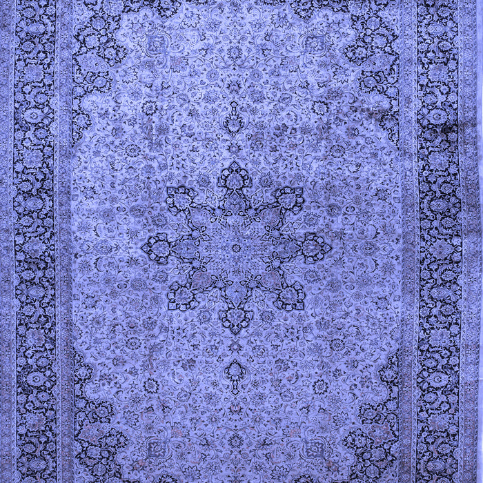 Machine Washable Persian Blue Traditional Rug, wshtr95blu