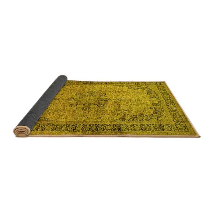 Sideview of Persian Yellow Traditional Rug, tr95yw
