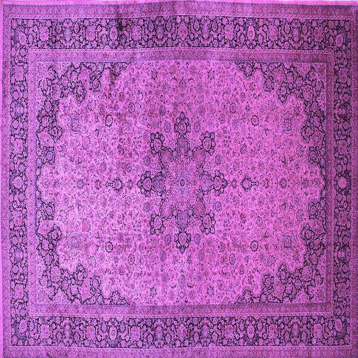Square Machine Washable Persian Purple Traditional Area Rugs, wshtr95pur
