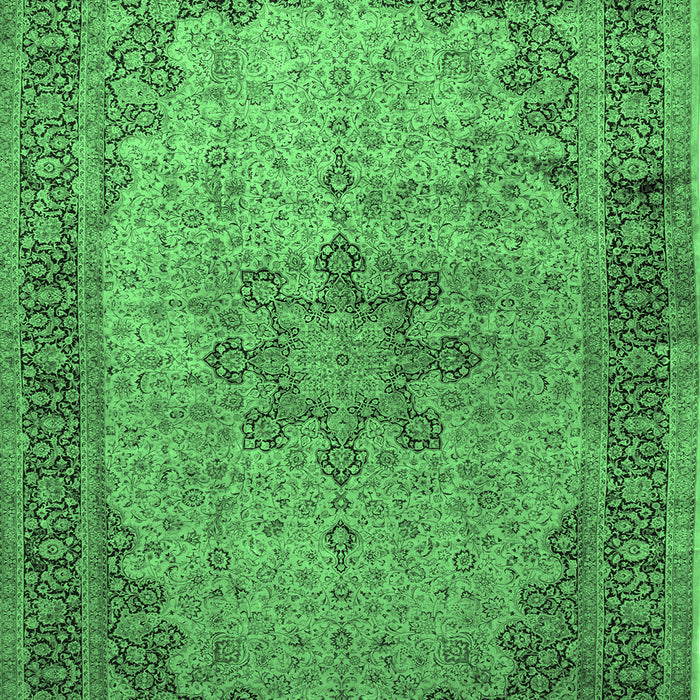 Machine Washable Persian Emerald Green Traditional Area Rugs, wshtr95emgrn