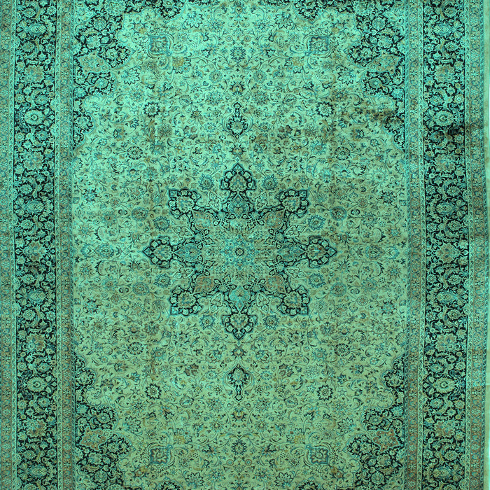 Machine Washable Persian Turquoise Traditional Area Rugs, wshtr95turq