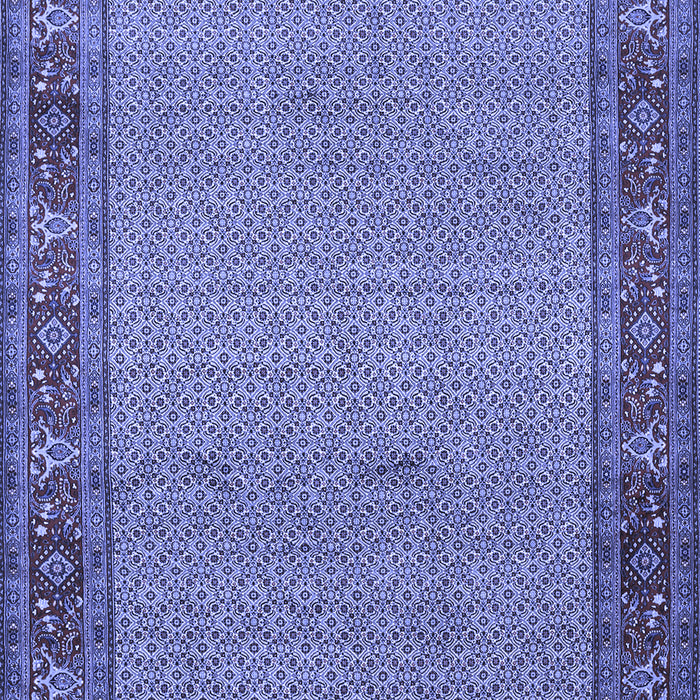 Machine Washable Persian Blue Traditional Rug, wshtr960blu