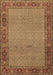 Machine Washable Persian Brown Traditional Rug, wshtr960brn