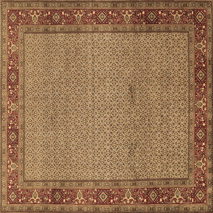 Square Persian Brown Traditional Rug, tr960brn