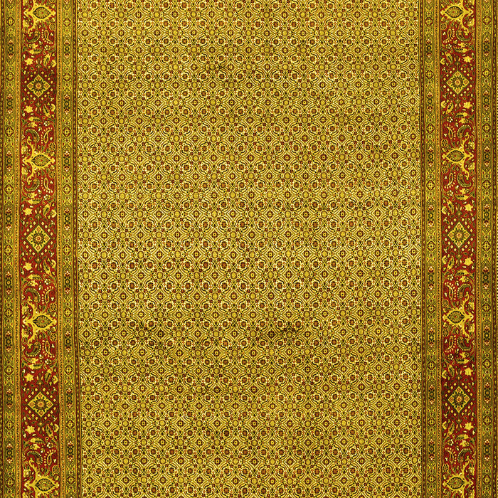 Machine Washable Persian Yellow Traditional Rug, wshtr960yw