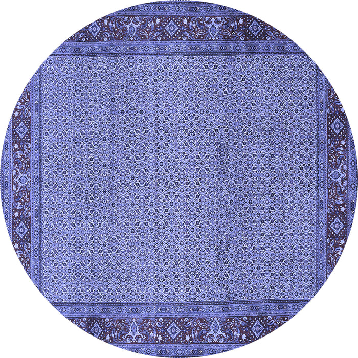 Round Persian Blue Traditional Rug, tr960blu