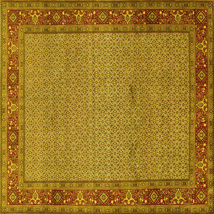 Square Persian Yellow Traditional Rug, tr960yw