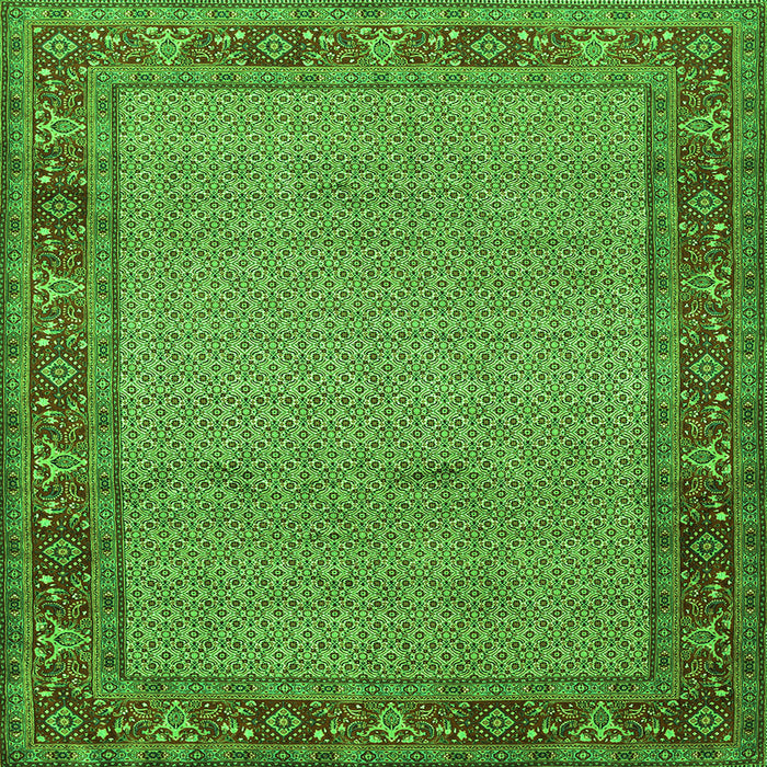 Serging Thickness of Persian Green Traditional Rug, tr960grn