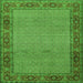Serging Thickness of Persian Green Traditional Rug, tr960grn