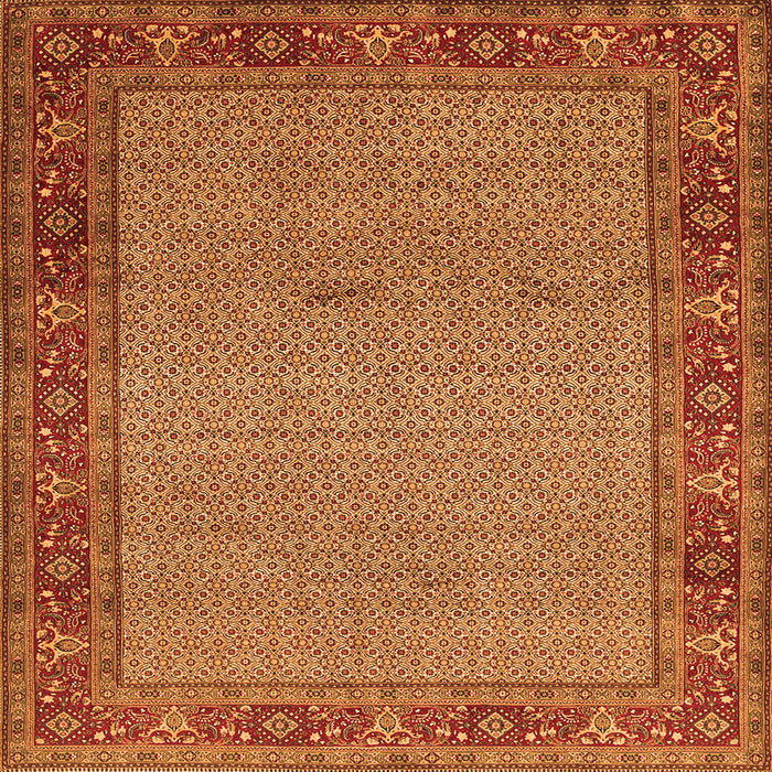 Serging Thickness of Persian Orange Traditional Rug, tr960org
