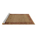 Sideview of Machine Washable Persian Brown Traditional Rug, wshtr960brn